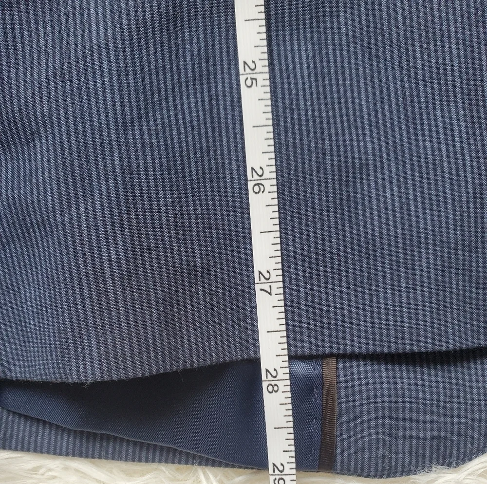 Banana Republic Men's Slim Fit Navy Blue Stripe Blazer Lined Size 38S NEW RT$200